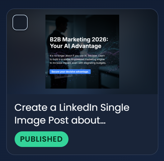 Create a LinkedIn Single Image Post — Published