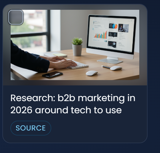 Research: b2b marketing in 2026 around tech to use