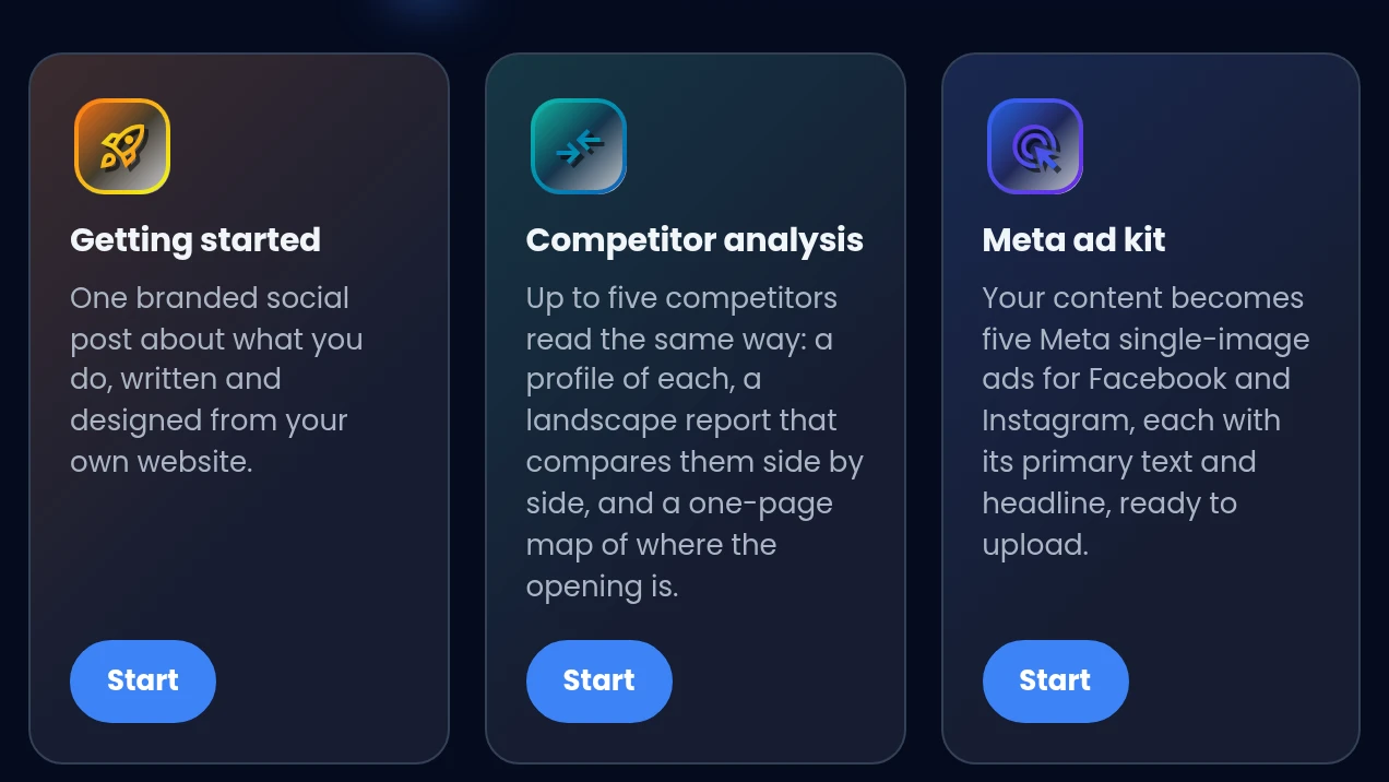 Studio apps ready to start
